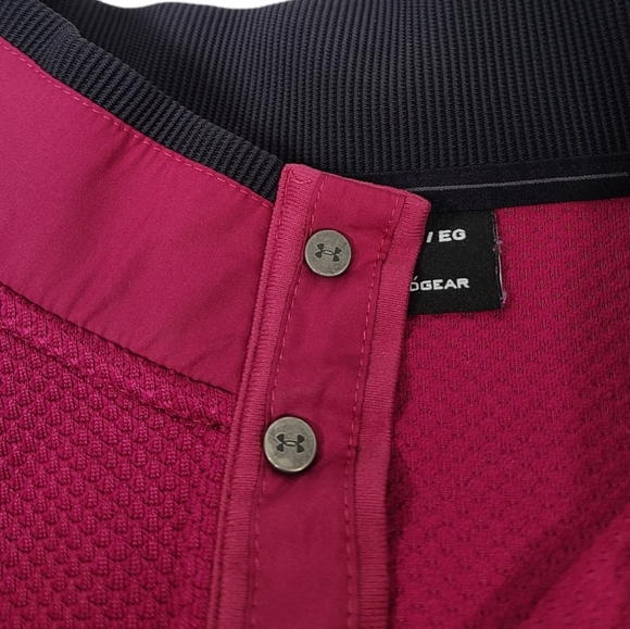 Under Armour Golf ColdGear 1/4 Snap Pullover Sweater Men's Size XL Magenta - Picture 5 of 12